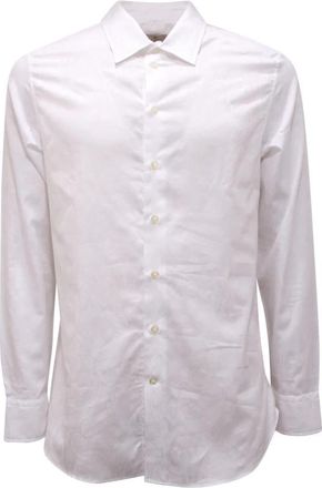 Etro Italiaans Overhemd Model 11451 6205 - Heren - Zakelijke Overhemden - Wit - XL - Katoen - Overhemden