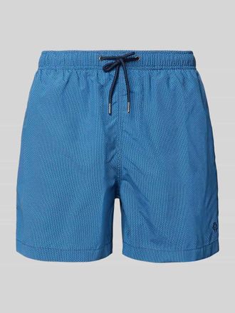 Mc Neal Badehose mit Label-Stitching und elastischem Bund in Blau, Gr&ouml;&szlig;e XXL