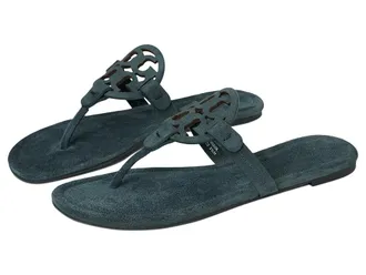 Tory Burch Miller Sandal Womens Shoes Warm Teal : 10.5 M, Leather