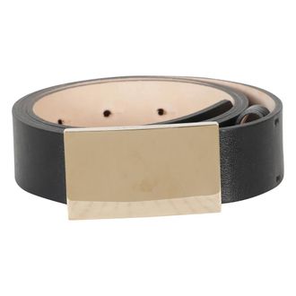 Victoria Beckham Portofino Spiegel Riem Jumbo 3 cm - Dames - Accessoires - Zwart - Maat: 80 CM Leer