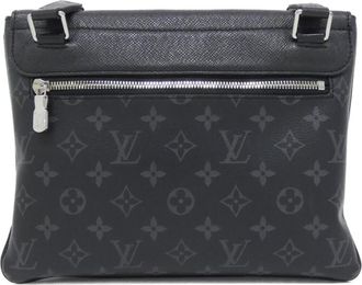 Louis Vuitton Black Coated Canvas Leather Shoulder Bag (Pre-Owned)