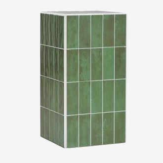 Sklum Mesa Auxiliar Para Jard&iacute;n Cuadrada 30x30 Cm En Cemento Y Azulejos Bongani Sklum