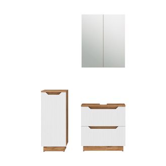 Vicco Conjunto De Muebles De Ba&ntilde;o De 3 Piezas Lotta, Blanco, 3 Piezas, Vicco