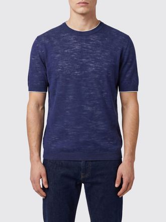 Brooksfield T-shirt girocollo in misto lino con maniche corte e bordi a costine