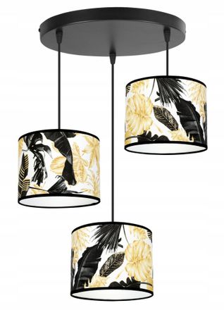 OEM L&aacute;mpara De Techo Colgante, Pantalla, Flores Doradas, Led