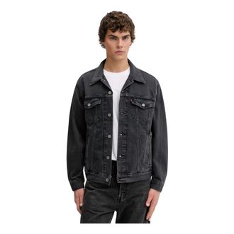 Levi's Heren, Jassen, Zwart, Maat: M Denim