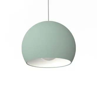 Lumicom Joe Sospensione, 1x E27, Max 42w, Metallo, Verde Iceberg/bianco, D.25cm - Lumicom