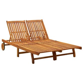 vidaXL Vidaxl - Tumbona Para 2 Personas Madera Maciza De Acacia