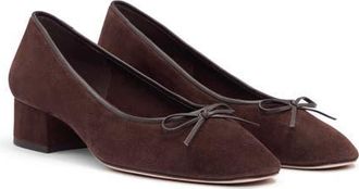 Reformation Terry Ballet Pump in Espresso Suede at Nordstrom, Size 10.5