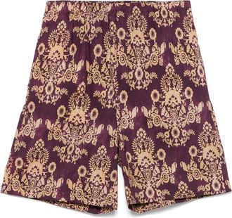 Amaranto Bermuda in cotone - Viola