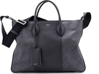 Ferragamo Fold Side Star Tote Printed Coated Canvas and Leather Large