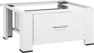 vidaXL Soporte Pedestal Para Lavadora Con Caj&oacute;n Blanco Vidaxl