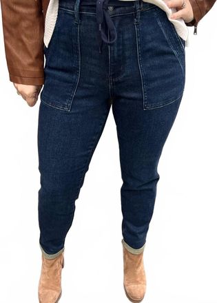 Judy Blue High Waist Double Cuff Jogger Jeans In Dark Wash
