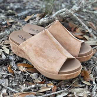 Corkys Footwear Womens Take Note Wedges In Camel