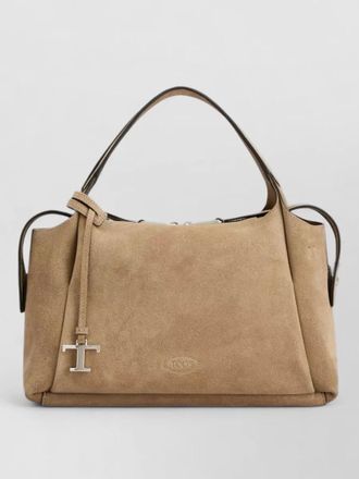 Tod's shoulder bag detachable strap dual handles suede