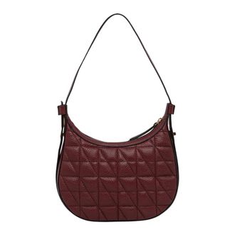 Geox Maryemy Quilted Zip Shoulder Bag - Dames - Schoudertassen - Rood - ONE Size - Leer - Tassen