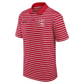 Nike St. Louis Cardinals Striped Victory Nike Mens Dri-FIT MLB Polo in Red | 02LX0IDPSCN-JDC