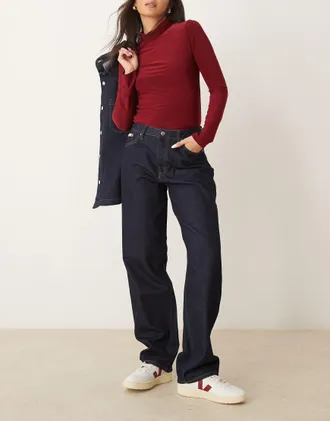 Calvin Klein Jeans 90s loose jeans in dark rinse wash-Blue