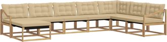vidaXL Conjunto De Sof&aacute;s De Exterior 8 Uds. Y Beige Vidaxl
