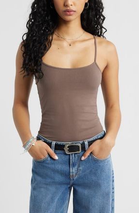 BP. Core Stretch Cotton Camisole in Brown Quartz at Nordstrom, Size Xx-Small