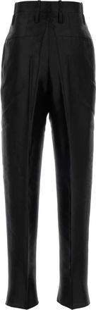 Bottega Veneta Womens Taffeta Trousers Black Viscose Cotton Silk