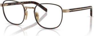 Prada 50mm Phantos optical glasses in Gold at Nordstrom