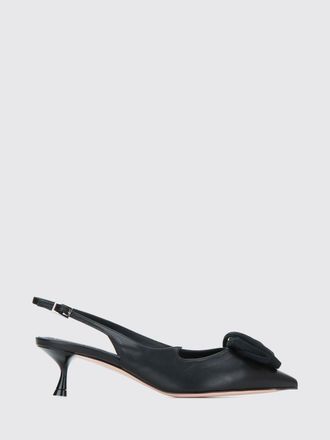 Roger Vivier D&eacute;collet&eacute; slingback in pelle liscia con applicazione floreale e tacco basso