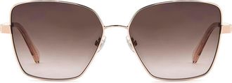 Fossil 57mm Gradient Square Sunglasses in Red Gold/Brown Sf at Nordstrom