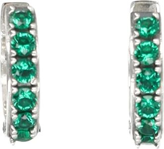 Emanuele Bicocchi Orecchini a cerchio in cristallo - - Accessories - Donna - Verde - ONE SIZE