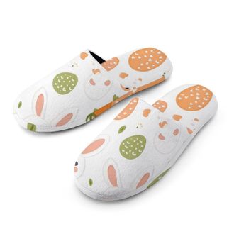 Generic Bunnies Carrot Easter Eggs Mens House Slippers Slip Indoor Slipper On Shoes Warm Outdoor