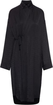 Balenciaga Wrap Dresses, female, Black, Size: M Wrap Midi Dress