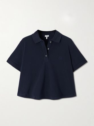 Loewe Polo In Cotone Piqu&eacute; Con Logo Ricamato - Blu