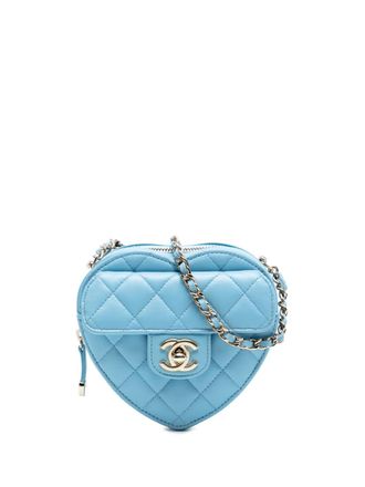 Chanel 2021 Mini Lambskin CC in Love Heart crossbody bag - women - Lambskin - One Size - Blue