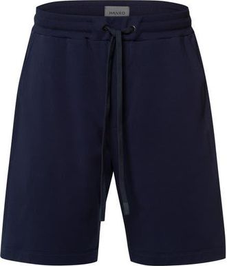 Hanro Natural Living Organic Cotton Drawstring Shorts in Deep Navy at Nordstrom, Size Xx-Large
