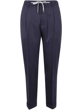 Barba Rome Flannel Drawstring Chino Trousers