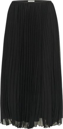 Soaked In Luxury Corinne A-lijn Rok - Dames - Midirokken - Zwart - 2XL - Polyester - Rokken