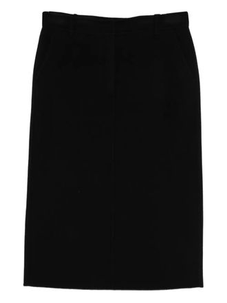 Max Mara Jane straight skirt - women - Wool - 38 - Black