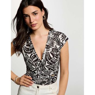 Morgan T-shirt met korte mouwen en V-hals