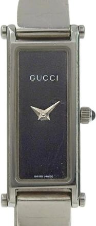 Gucci Pre-owned Stainless Steel Horloge - Dames - Vintage Horloges - Zwart - ONE Size - Vintage