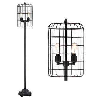 Jonathan Y Designs Odette 65 Industrial Metal Floor Lamp, Black/Silver at Nordstrom