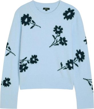 Rails Anise Floral Knit Jumper - Blue - S (UK8-10 / S)
