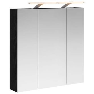 vidaXL Armario Con Espejo De Ba&ntilde;o Roble Negro 70 X 14,5 X 70 Cm Vidaxl