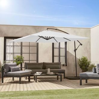 Sweeek Offset Square Parasol 3x3m in White