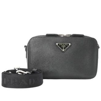 Prada Pre-owned Borsa a spalla Saffiano Triangle - - Pre-owned - Donna - Nero - ONE SIZE