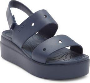 Crocs Brooklyn 4U Water Resistant Wedge Slingback Sandal in Navy at Nordstrom Rack, Size 10