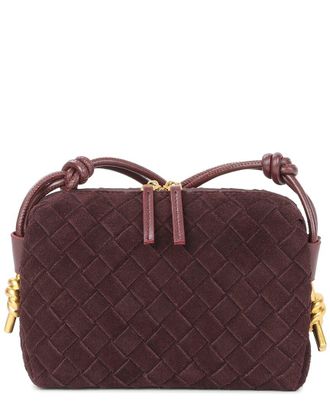 Tiffany & Fred Woven Suede Mini Crossbody