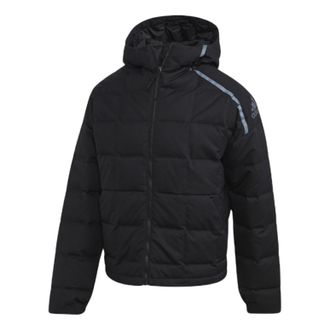 adidas Mens adidas Solid Color High Collar Long Sleeves With Down Feather Black Jacket FR6633