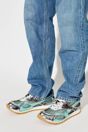 Bottega Veneta Orbit Flash Sports Shoes, Mens, Green