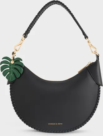 Charles & Keith Blume Braided Curved Hobo Bag