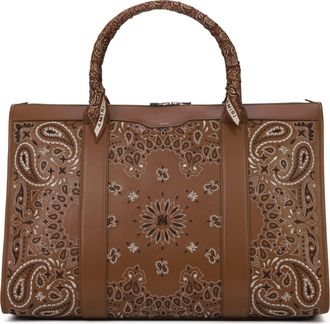 Amiri Oatmeal Weekender Bandana Bag